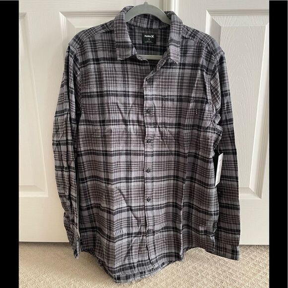 NWT Hurley Flannel Long Sleeve Shirt - Picture 1 of 8